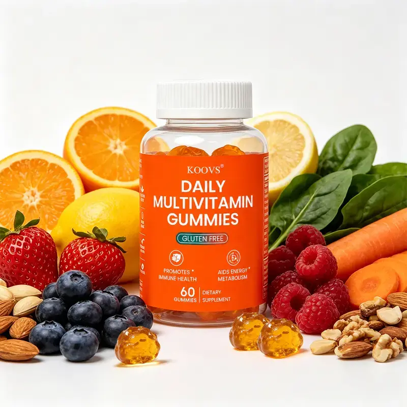 KOOVS Daily Multivitamin Gummies - Essential Vitamins & Minerals Support for Immune & Energy - Delicious Chewable Supplement for Adults, boost immunity vitality, limited time sale,  support body wellness, heighten er