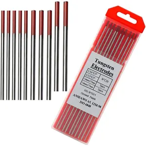 TIG Welding Tungsten Electrodes 2% Thoriated Red Tig Tungsten Assorted, 5 count 3/32"x 7" + 5 count 1/16"