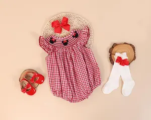 Birthday Red Outfit With Bow, Mouse Ears Smocked Bubble Romper, Birthday Party Dress, Little Birthday Outfit Set, First Birthday Dress, Birthday Gift