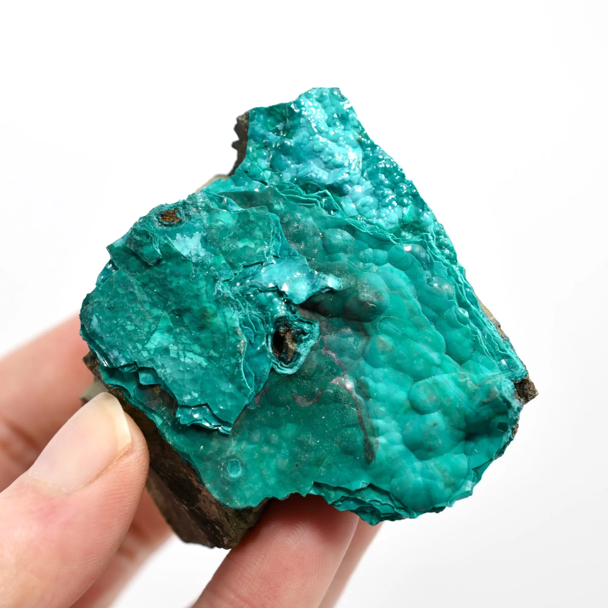 2.7in 156g Raw Silica Chrysocolla Malachite Crystal, Congo cr1
