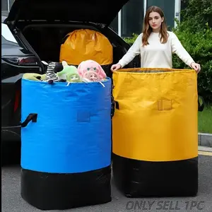 Large Capacity Folding Storage Bag, Durable Handle & Drawstring Closure, Ideal for Moving, Travel, Dormitory Use, Portable Carry Bag, Drawstring Organizer Bag, Space Saving Storage, Versatile Storage Bag