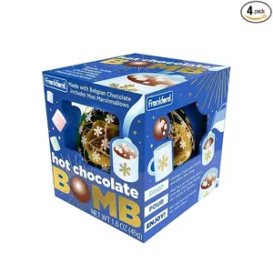 Hot Chocolate Bombs - Gourmet Belgian Hot Cocoa Bombs with Mini Marshmallows (Pack of 2)