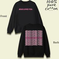 Black round neck hoodie