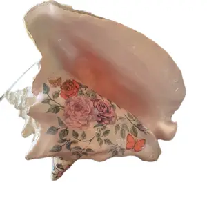 Queen Conch decoupaged decorative Shell