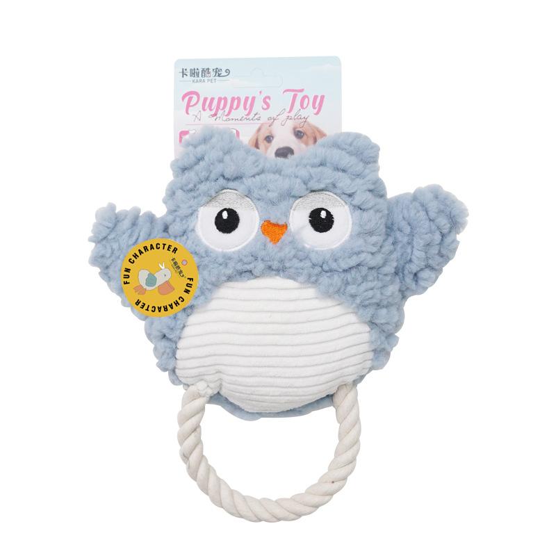 Dog Toy Sound Self-Entertainment Relieve Boredom Teeth Grinding Indestructible Teddy Corgi Bichon Golden Plush Pet Supplies