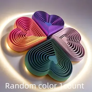 Heart Shaped 3D Spiral Relaxation Decor, Handheld Sensory Focus Gyroscope, Colorful Geometric Decoration, Stress Relief Toy, Gift Idea