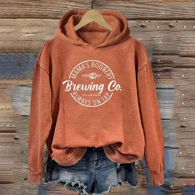 Women Causal Maternity Nursing Hoodie Comfort Friendly Zip Breastfeeding Pullover Tops Mama's Boobery Hoodie