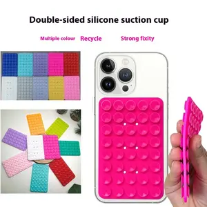Silicone Double-Sided Suction Cup Phone Case Detachable Mount, Sticky Phone Grip with Higher Suction Power for Iphone, Hands-Free Phone Accessories Holder for Selfies and Videos Does not apply