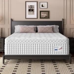 BedStory 14 Inch Queen King Mattress - Extra Lumbar Support - Medium Firm Memory Foam Hybrid Mattress with Pocket Springs, Fiberglass Free
