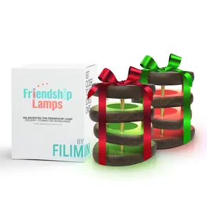 Mid-Century Design Friendship Lamp — Kona / Gold Finish | Retro Wi-Fi Touch Lamp for Connection