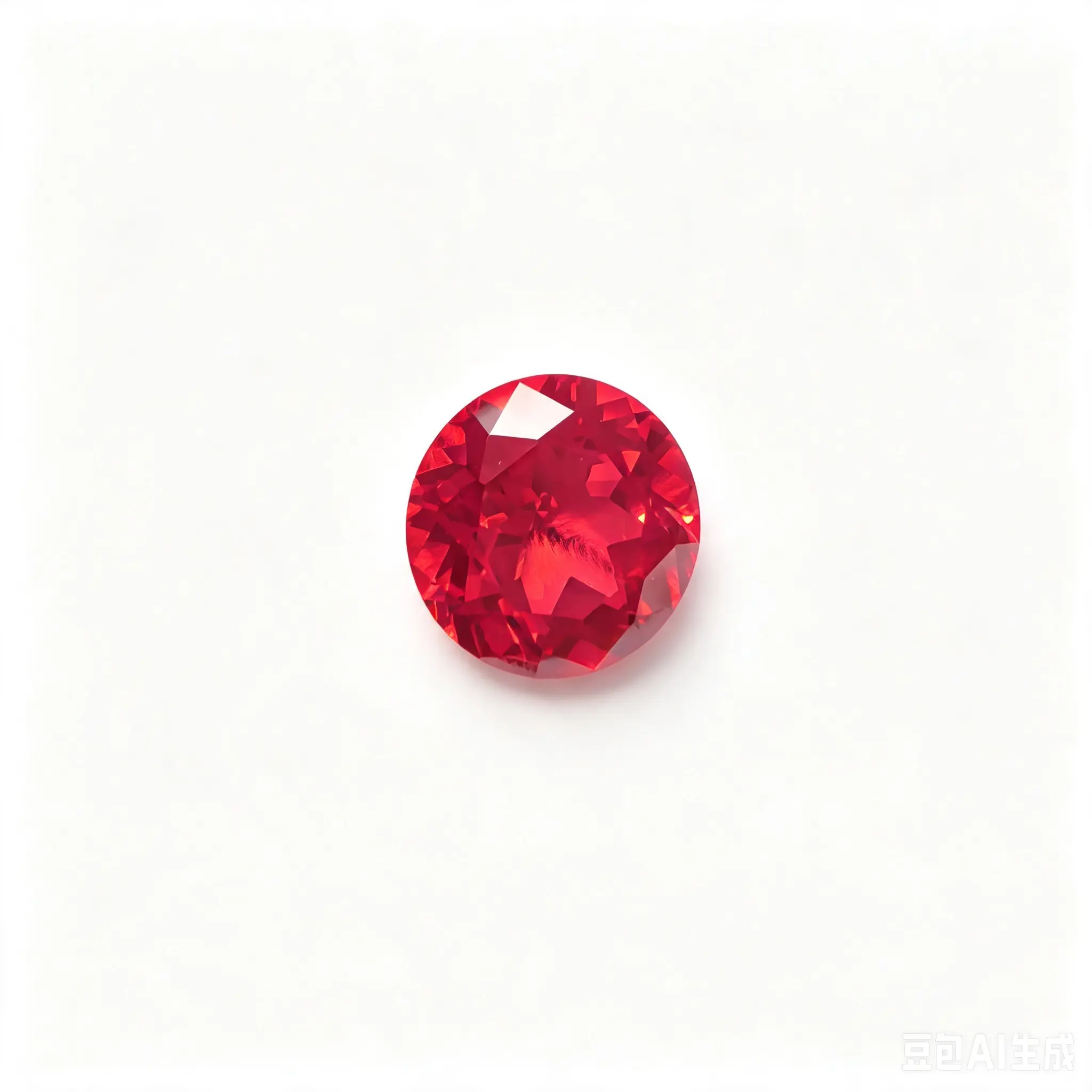 Lab-Grown Ruby Round Cut,With Certificate