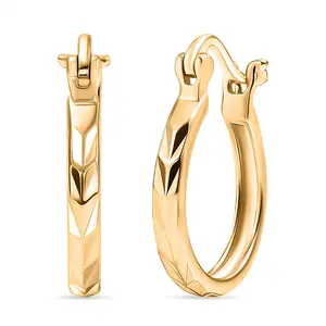 Hoop Earrings in 10K Yellow Gold 2.10 Grams Christmas Gifts