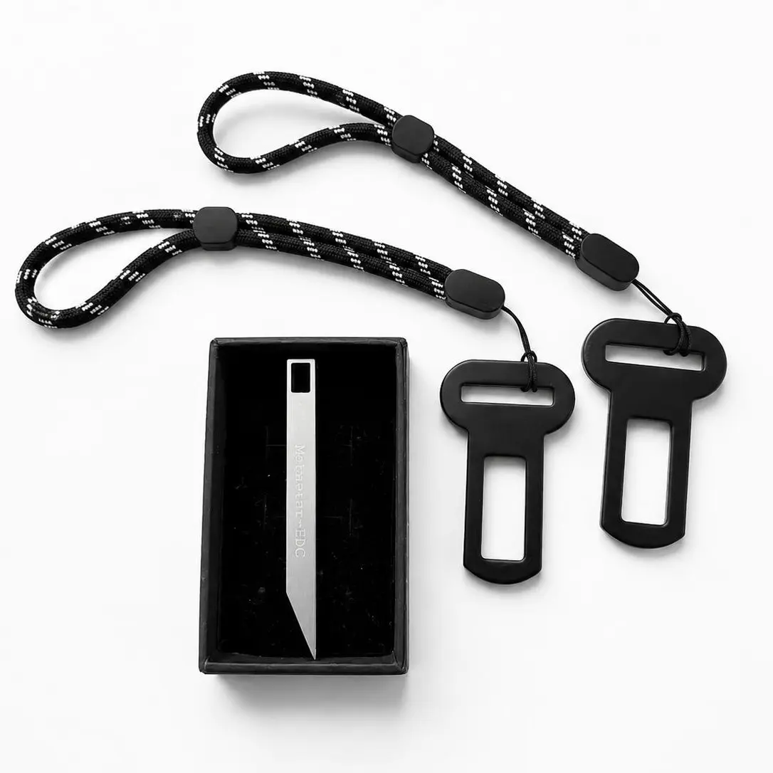 (Bonus Gift Included)Seat Belt Buckle Keychain, 7" Adjustable Lanyard with Satisfying Click Sound | Fidget Keychain for Stress Relief | Durable PETG Material | Cute Car & Bag Accessory Gift for Men, Women, Dog Lovers | 2 Pack | Holiday Stocking Stuffers