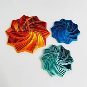 StarSpin Morphing Fidget Desk Toy - Unique Star-Shaped Geometric Design for Stress Relief & Focus - 360° Hypnotic Pattern Shift - USA Made Lightweight & Durable Relaxation Stick