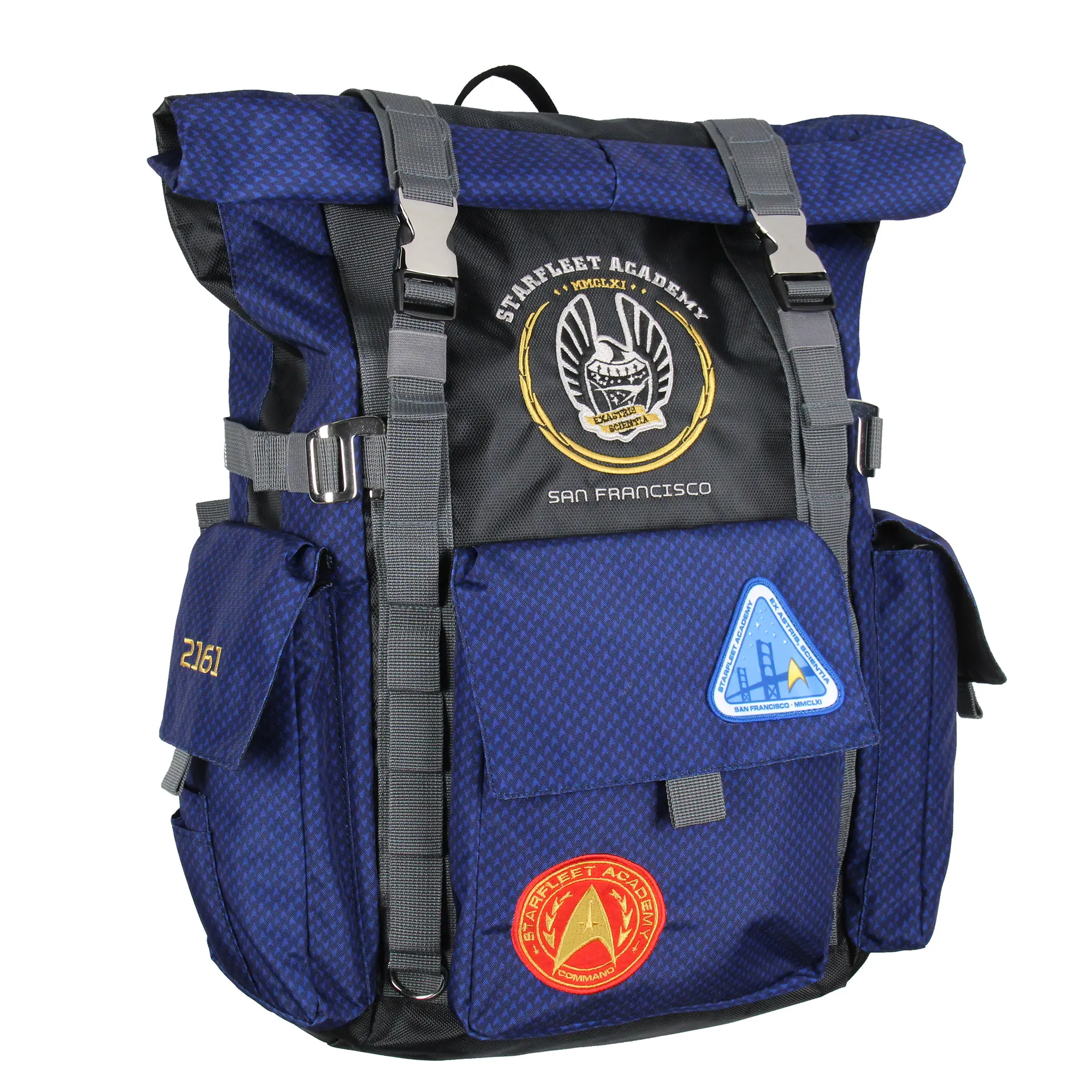 Star Trek Starfleet Academy Roll Top Hiking Gym Laptop School Travel Backpack 18" Star Trek Starfleet Academy Roll Top Hiking Gym Laptop School Travel Backpack 18"