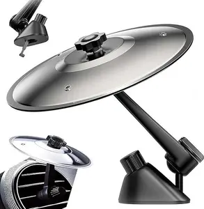 Car Crash Cymbal,Car Cymbal Air Vent Mounted Mini Metal 14 cm Dia Drummer Music Lovers Car Fun Decoration Make Your Driving More Fun,For All Types Of Vehicles Drum portable musical instrument Car Ornament Car Interior Accessory Car Accessories