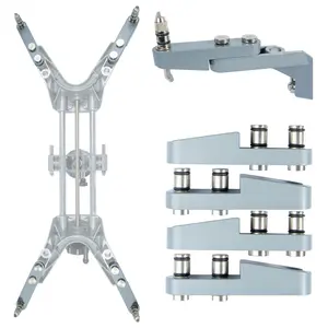 ASWG001 Wheel Clamp Extension Kit - 4-Piece Set with Die-Cast Iron Construction & Grey Powder Coating for Rim Compatibility Up to 30 Inches