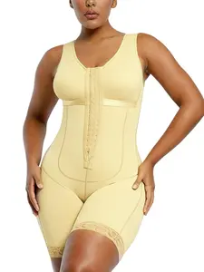 1 Count Women's Adjustable Hooks Butt Lifting Tummy Control Full Body Shaper, Fajas, Smooth Solid Color Lace Bodysuit, Colombian Shapewear, Curves Romper Jumpsuit, Perfect for Valentine's Day & Training & Various Occasions, Womenswear