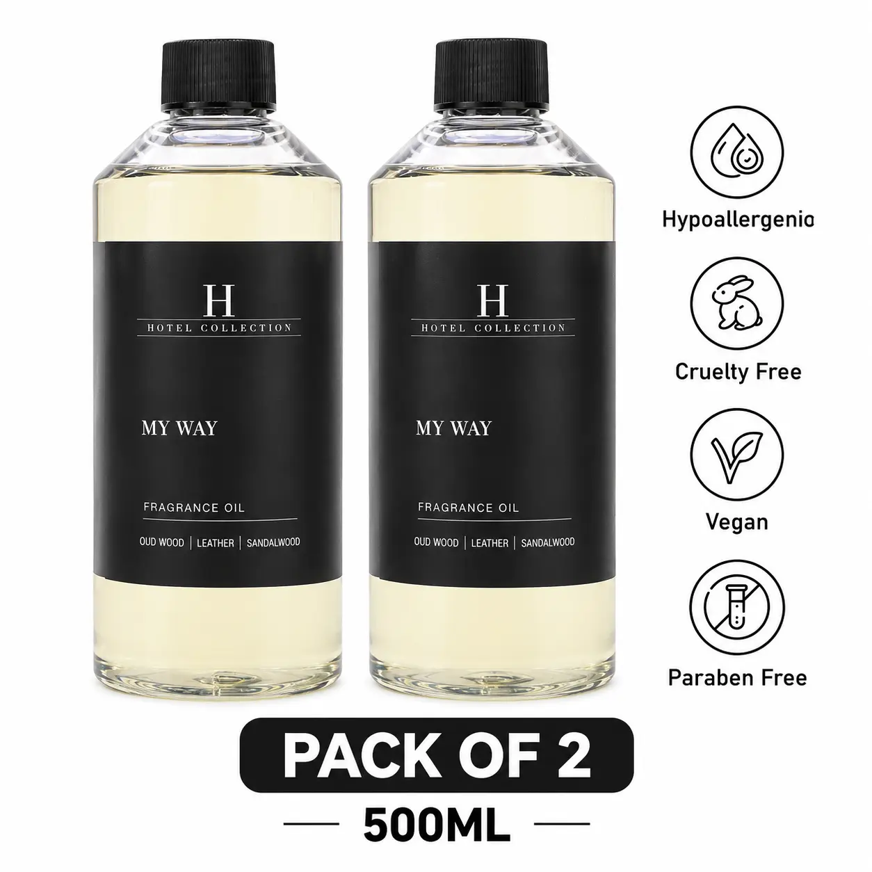 Pack of 2 myway Fragrance Oil 500mL – Inspired by Hotel collections  Premium Aromatherapy Diffuser Oil for Home, Office & Room – Long Lasting Freshener, Aromatic Oil, Diffuser Oil Scents & Aromatic Refill