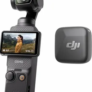 DJI Osmo Pocket 3 Vlog Combo, Vlogging Camera with 1'' CMOS & 4K/120fps for YouTube, Mic Mini Transmitter (Infinity Black)