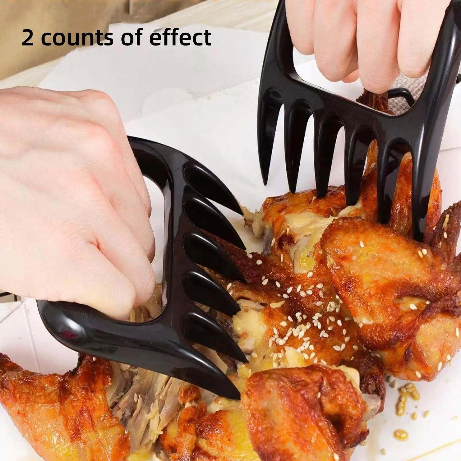 Manual Meat Shredder, 1 Count/2counts Bear Claw Design Meat Shredder, Barbecue Utensils, Kitchen Gadgets, Kitchen Accessories