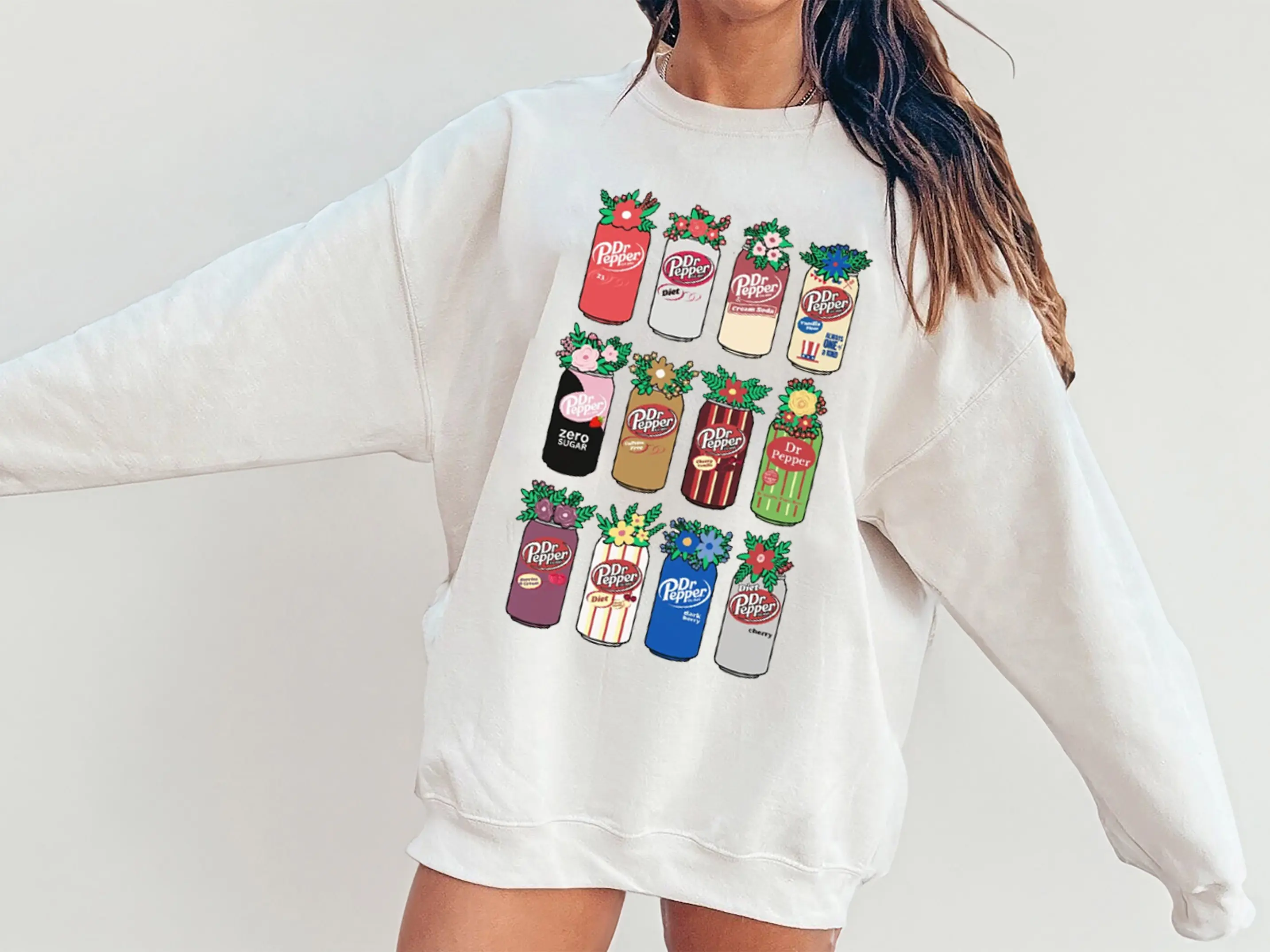 Dr Pepper SweatShirt, Cute Dr Pepper T-Shirt, Floral Dr Pepper Sweatshirt, Dr Pepper Bow Crewneck, Dr Pepper Pink Bow Shirt, Y2K Crewneck, Soda Shirt