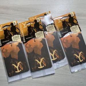 Yellowstone Cowboy Y Logo Paper Air Freshener - Lot of 8 Fresheners