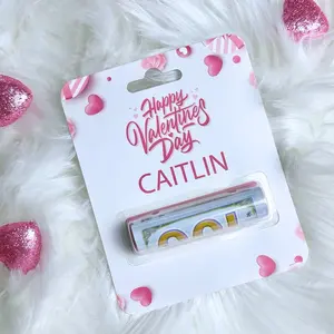 Personalized Valentine's Money Holder, Valentine's Money Holder, Valentine's Money Card, Personalized Holder, Custom Name Gift