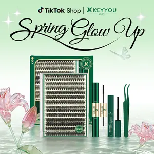 KEYYOU DIY Lash Clusters Kit 60D 70D 80D 90D Individual Lashes D Curl 8-18MIX Waterproof Ultra Soft & Comfortable Lash Extension Makeup High Quality Eyelashes Cosmetic TikTok Shop FebruaryFaves