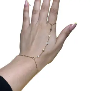 Waterproof handchain Letter Link Bracelet Stainless Steel Wrist Non Tarnish