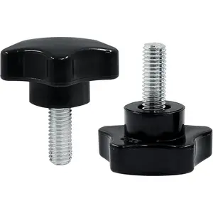 Black Star Hand Tightening Screw M8x20mm Clamping Knob Handle for Umbrella Base Replacement