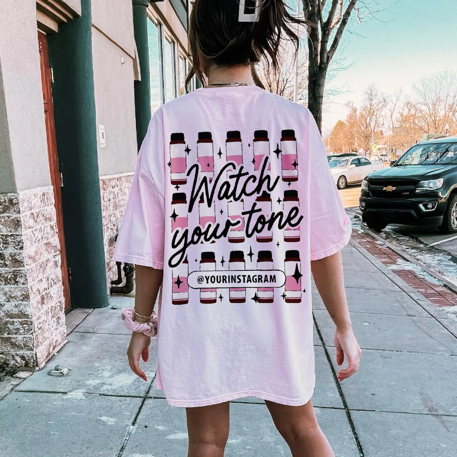 Women's Cotton Fabric Casual Round Neck T-Shirt - Cosmetology Top, Hairdresser Gift, Tailored Fit, Please Leave Custom Text via Message Box