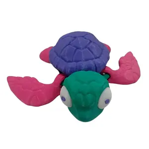 Sea Turtle 3D Printed Articulating Figurine-Colorful Design for Home Decor