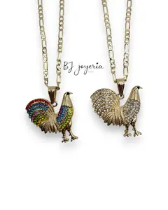 COPPER CHAIN WITH ROOSTER PENDANT (0948)