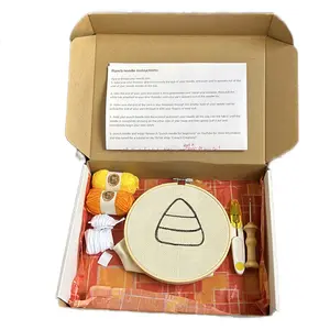 DIY Candy Corn Coaster Kit - Punch Needle