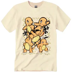 Charmander T-shirt, Fire type monsters shirt, anime shirts Classic Cotton