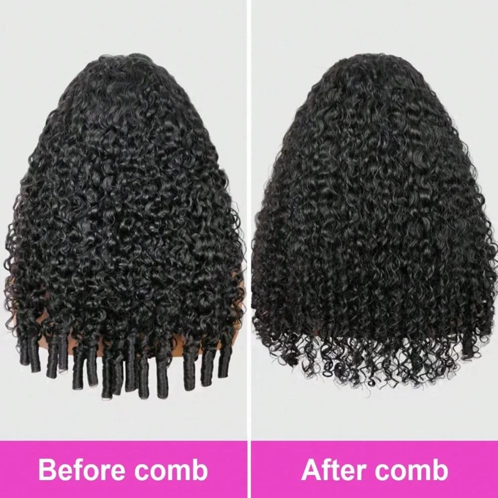 [Flash Sale] Burmese Curly Half Wig Human Hair 7x5 Glueless Wig Human Hair 13x6 Transparent Lace Front Wig Human Hair Wigs For Women 180% Density Upgeade U Part Wig Burmese Curly Hair