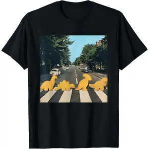 Dino Nuggets Crosswalk Funny Dinosaur Rock Lover T-Shirt