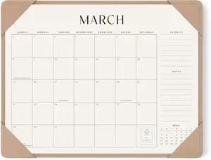 Jotsome Desk Calendar 2026 - 2027 with Desktop Mat, Large Desk Pad Calendar From Now to June 2027 22x17 inch, Desk Blotter Calendar for Home Office and School, Easy Planning, Gift for the Holidays, Apricot