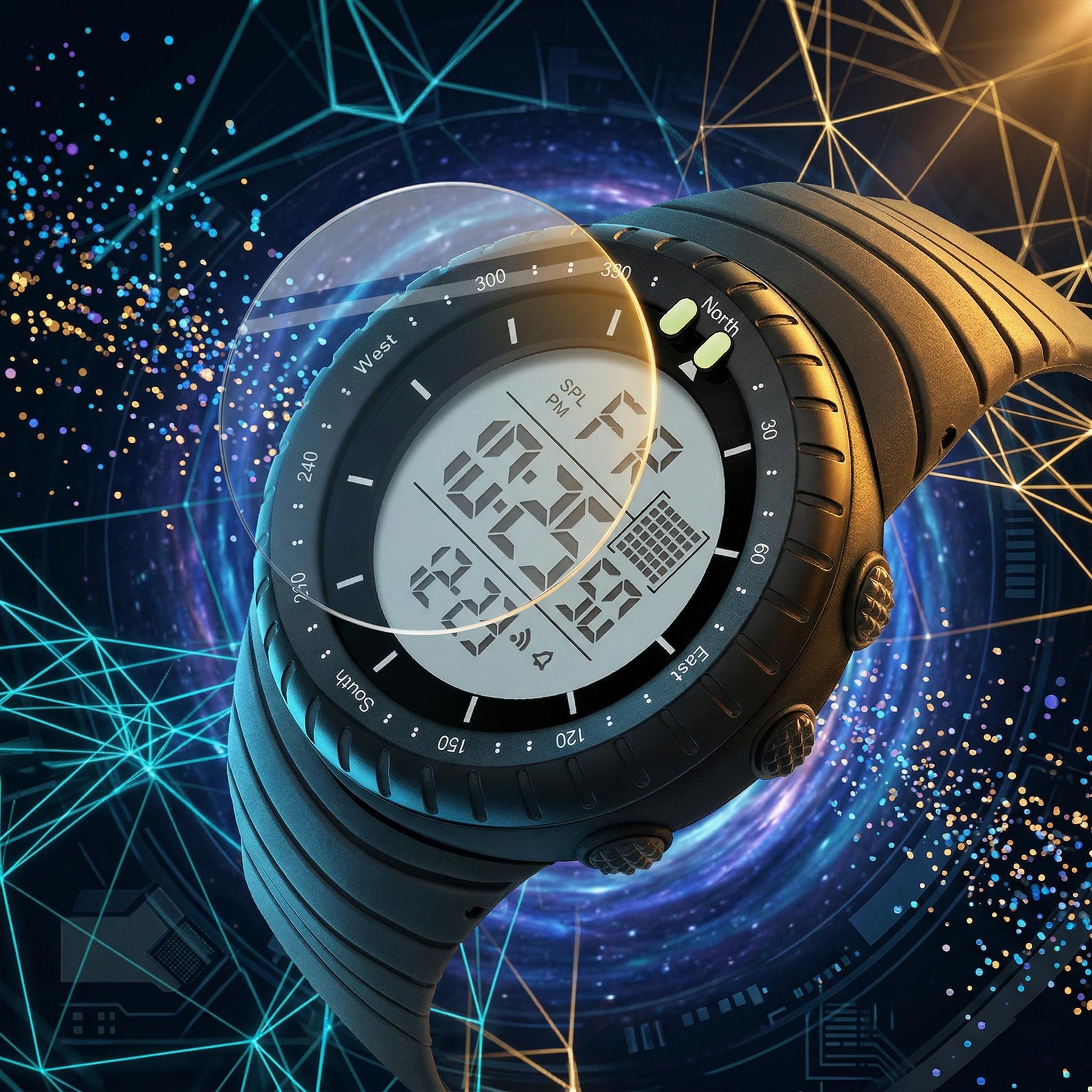 Men's Digital Sports Watch Waterproof Tactical Watch with LED Backlight Watches for Men