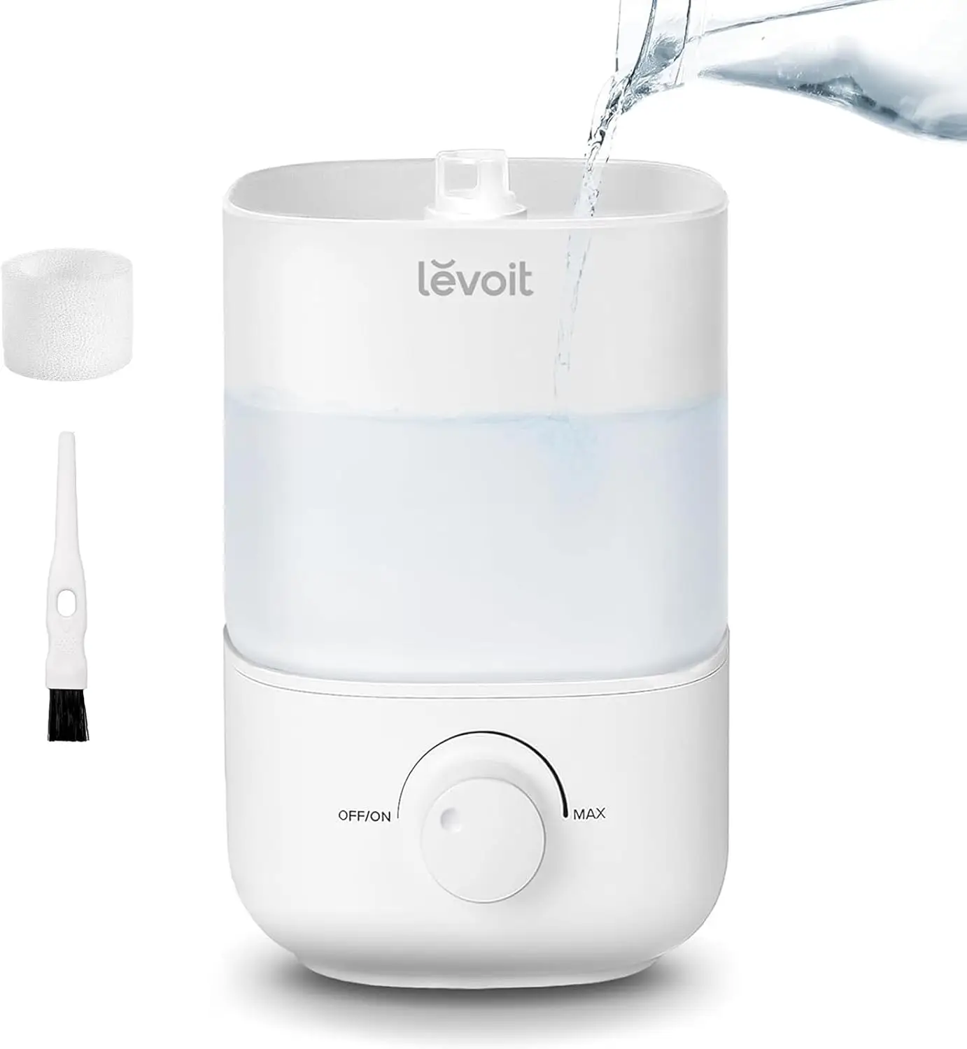 LEVOIT Classic 160 Top Fill Humidifiers for Bedroom, 2.5L 26db Quiet Cool Mist Air Humidifier for Home Baby Nursery & Plants, Auto Shut-off