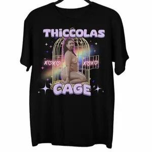 Nicolas Cage Funny Meme T-Shirt � Vintage Graphic Tee, Unisex Casual Gag Gift Shirt, for Men & Women 6