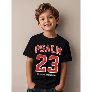 PSALM 23 The Lord is my shepherd Funny Awesome Graphic Kid T-Shirt Popular Kid T Shirts Trending Tops Tees for Kid