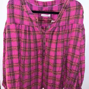 Free People Flannel Button down shirt
