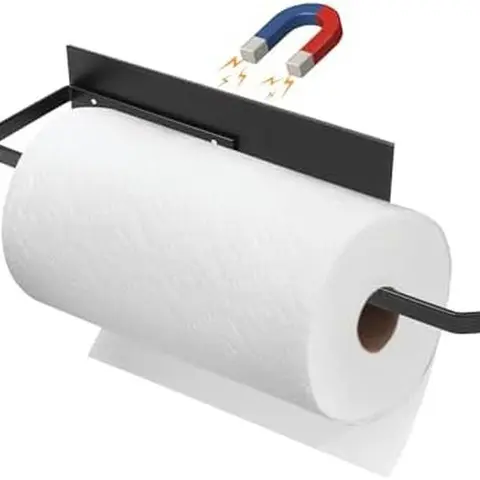 Magnetic Paper Towel Holder for Fridge Toilet Roll Holder Wall Mount Organizer for Bathroom Kitchen RV Storage Easy Installation Versatile Use