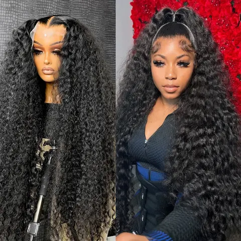 [34 Inch Only $167]13x6 Lace Frontal Wigs Human Hair Kinky Curly Frontal Wig Brazilian Wave Curly Wigs Human Hair For Women PrePlucked 180% Density Nature Black Color Vacation Hair#DealsForYouDays#TikTokShopBackToSc hool#WeeklyDeals
