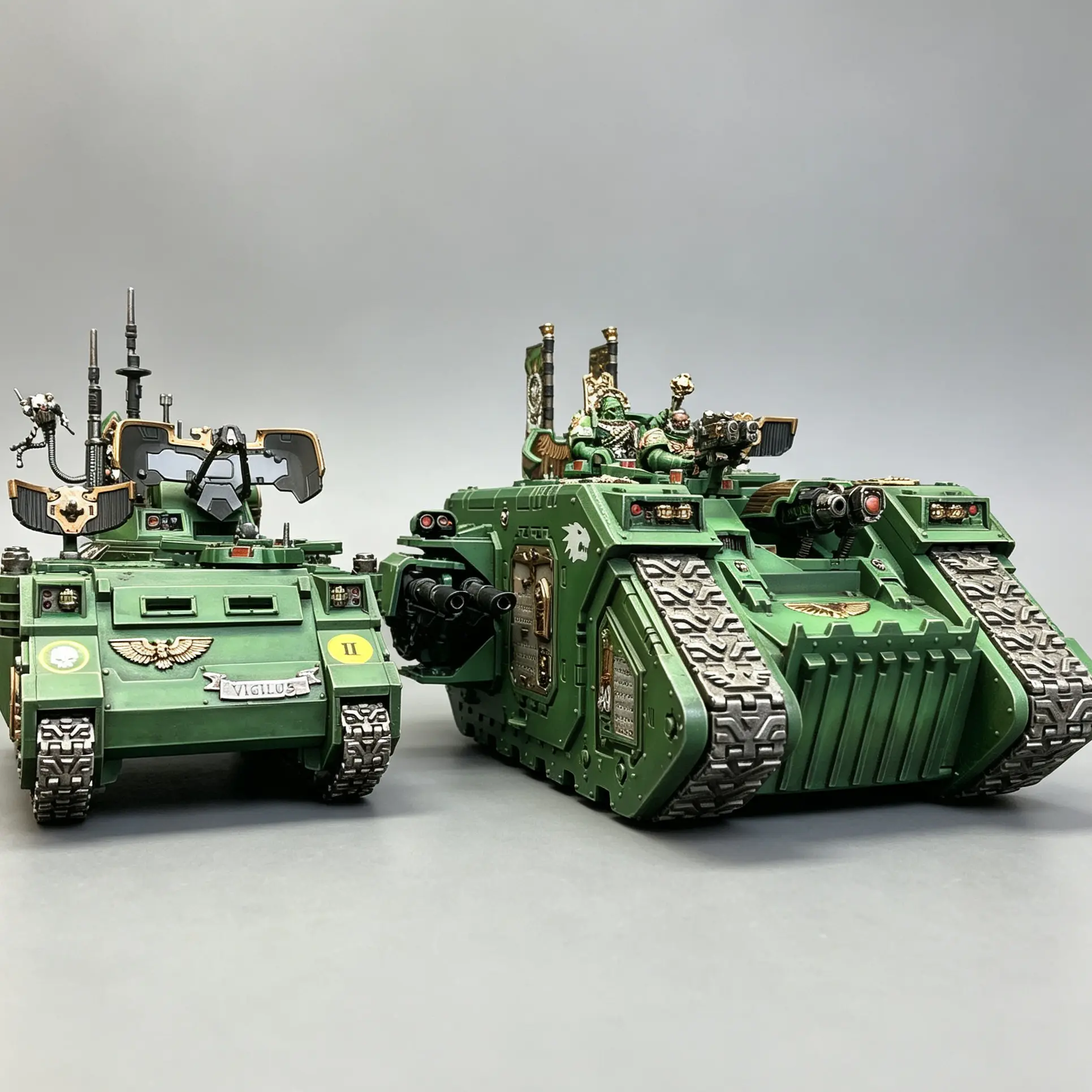Adeptus Astartes Ultramarines Space Marines Hq Command Tanks Sprue Warhammer 40k Pro Painted 2 Miniatures Commission