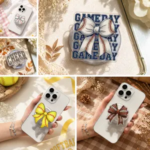 Baseball Bow Magsafe Phone Grip - Cheerleader Magnetic Phone Holder for Girl