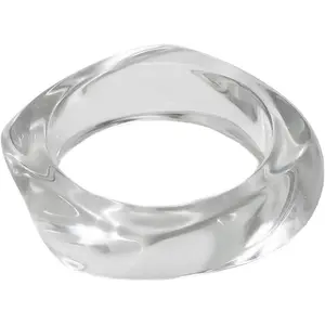 Chunky Acrylic Resin Bangle Bracelets for Women Square Trendy Marbled Bracelet Vintage Geometric Irregular