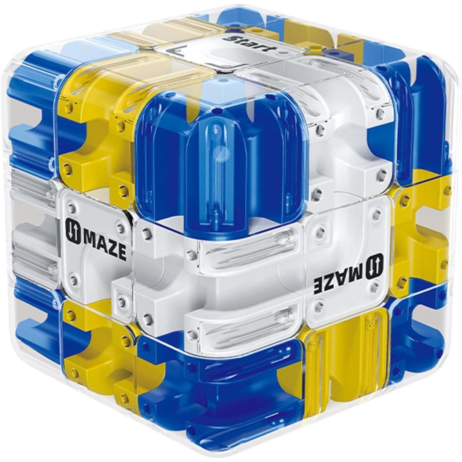 3D Ball Maze Cube Puzzle Toy STEM Educational Brain Game with Smooth Rolling Multicolor Balls 3D Maze Labyrinth Spatial Reasoning Challenging Cubic Puzzle for Kids Ages 6+